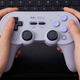 The SN30 Pro+ looks like a hybrid of Nintendo’s Switch Pro Controller, and Sony’s PS4 controller.